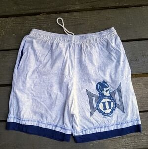 Vintage Duke University Drawstring Grey Blue Shorts Men's Size Large